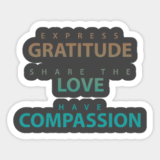 Express Gratitude. Sticker